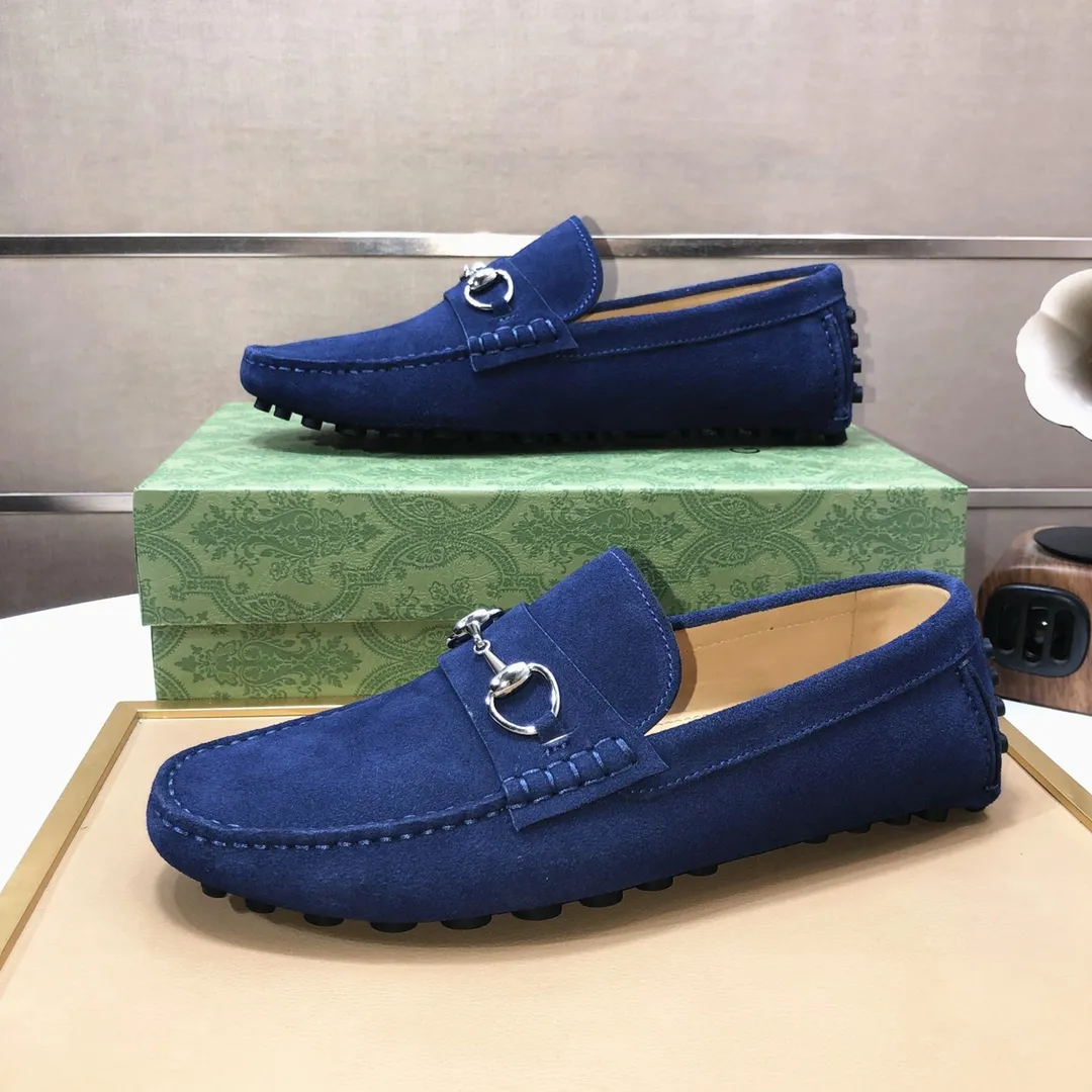 Men's Men's Shoes💰420💰[Gucci GUCCI] (High-end Niuli) New 🍀Gucci*-Gucci Peas Shoes! Made of imported original cowhide, the inner top layer is comfortable cowhide lining! Original wear-resistant rubber outsole! High quality products! Code number 38-44!